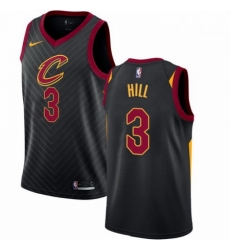 Mens Nike Cleveland Cavaliers 3 George Hill Swingman Black NBA Jersey Statement Edition 