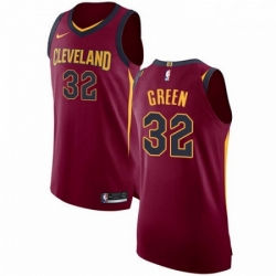 Mens Nike Cleveland Cavaliers 32 Jeff Green Authentic Maroon Road NBA Jersey Icon Edition 