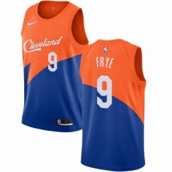 Mens Nike Cleveland Cavaliers 9 Channing Frye Swingman Blue NBA Jersey City Edition