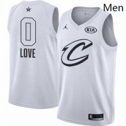 Mens Nike Jordan Cleveland Cavaliers 0 Kevin Love Swingman White 2018 All Star Game NBA Jersey