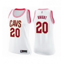 Womens Cleveland Cavaliers 20 Brandon Knight Swingman White Pink Fashion Basketball Jersey 