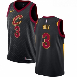 Womens Nike Cleveland Cavaliers 3 George Hill Swingman Black NBA Jersey Statement Edition 