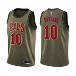 Youth Cleveland Cavaliers 10 Darius Garland Swingman Green Salute to Service Basketball Jersey 