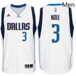 Mens Dallas Mavericks 3 Nerlens Noel adidas White Swingman Home Jersey 