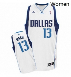 Womens Adidas Dallas Mavericks 13 Steve Nash Swingman White Home NBA Jersey