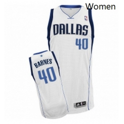 Womens Adidas Dallas Mavericks 40 Harrison Barnes Authentic White Home NBA Jersey