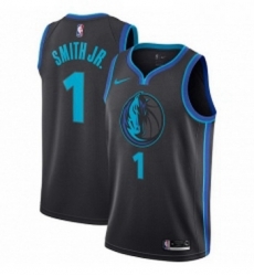 Womens Nike Dallas Mavericks 1 Dennis Smith Jr Swingman Charcoal NBA Jersey City Edition