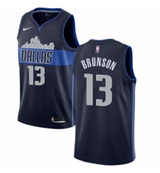 Womens Nike Dallas Mavericks 13 Jalen Brunson Authentic Royal Blue Road NBA Jersey Icon Edition 