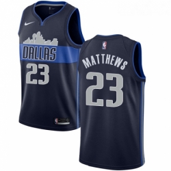 Womens Nike Dallas Mavericks 23 Wesley Matthews Swingman Navy Blue NBA Jersey Statement Edition