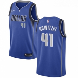 Youth Nike Dallas Mavericks 41 Dirk Nowitzki Swingman Royal Blue Road NBA Jersey Icon Edition