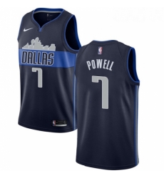 Youth Nike Dallas Mavericks 7 Dwight Powell Swingman Navy Blue NBA Jersey Statement Edition 