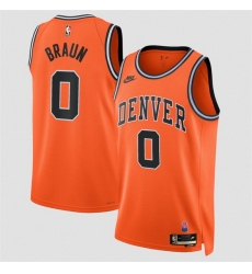 Men Denver Nuggets  0 Christian Braun Orange 2026 27Classic Edition Stitched Basketball Jersey