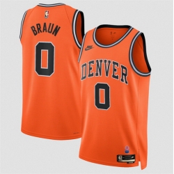 Men Denver Nuggets  0 Christian Braun Orange 2026 27Classic Edition Stitched Basketball Jersey