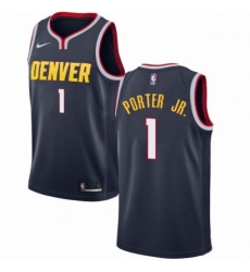 Mens Nike Denver Nuggets 1 Michael Porter Jr Navy NBA Swingman Icon Edition Jersey 