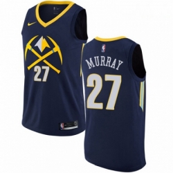 Mens Nike Denver Nuggets 27 Jamal Murray Swingman Navy Blue NBA Jersey City Edition