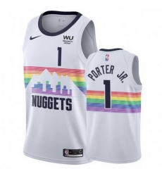 Nike Synthetic Michael Porter Jr. Denver Nuggets Icon White Swingman Jersey