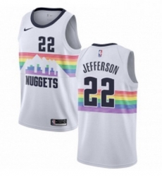 Womens Nike Denver Nuggets 22 Richard Jefferson Swingman White NBA Jersey City Edition 