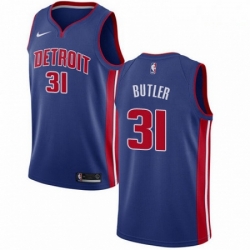 Mens Nike Detroit Pistons 31 Caron Butler Swingman Royal Blue Road NBA Jersey Icon Edition