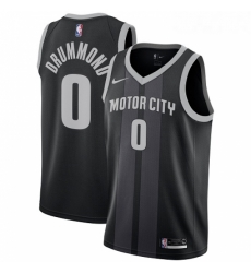 Womens Nike Detroit Pistons 0 Andre Drummond Swingman Black NBA Jersey City Edition