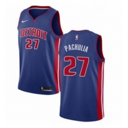 Womens Nike Detroit Pistons 27 Zaza Pachulia Swingman Royal Blue NBA Jersey Icon Edition 