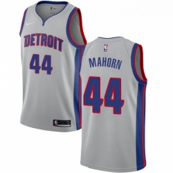 Youth Nike Detroit Pistons 44 Rick Mahorn Authentic Silver NBA Jersey Statement Edition