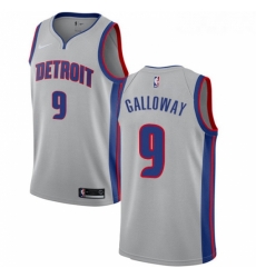 Youth Nike Detroit Pistons 9 Langston Galloway Swingman Silver NBA Jersey Statement Edition 