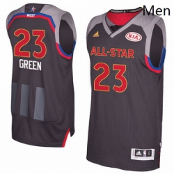 Mens Adidas Golden State Warriors 23 Draymond Green Swingman Charcoal 2017 All Star NBA Jersey