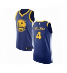 Mens Golden State Warriors 4 Omari Spellman Authentic Royal Blue Basketball Jersey Icon Edition 