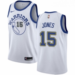 Womens Nike Golden State Warriors 15 Damian Jones Swingman White Hardwood Classics NBA Jersey