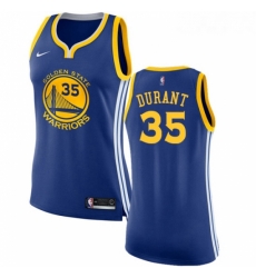 Womens Nike Golden State Warriors 35 Kevin Durant Swingman Royal Blue Road NBA Jersey Icon Edition