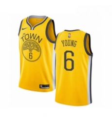 Womens Nike Golden State Warriors 6 Nick Young Yellow Swingman Jersey Earned Edition 