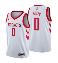 Men Nike Houston Rockets 0 Jalen Green White NBA Swingman Association Edition Jersey