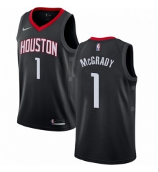 Mens Nike Houston Rockets 1 Tracy McGrady Swingman Black Alternate NBA Jersey Statement Edition