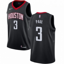 Mens Nike Houston Rockets 3 Chris Paul Swingman Black Alternate NBA Jersey Statement Edition