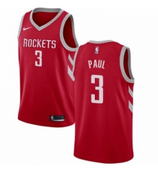 Mens Nike Houston Rockets 3 Chris Paul Swingman Red Road NBA Jersey Icon Edition