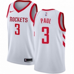 Mens Nike Houston Rockets 3 Chris Paul Swingman White Home NBA Jersey Association Edition