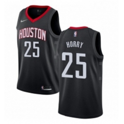 Womens Nike Houston Rockets 25 Robert Horry Authentic Black Alternate NBA Jersey Statement Edition