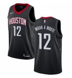 Youth Nike Houston Rockets 12 Luc Mbah a Moute Swingman Black Alternate NBA Jersey Statement Edition 