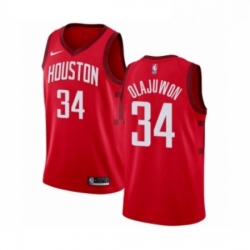 Youth Nike Houston Rockets 34 Hakeem Olajuwon Red Swingman Jersey Earned Edition