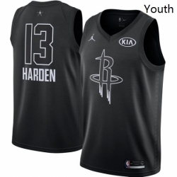 Youth Nike Jordan Houston Rockets 13 James Harden Swingman Black 2018 All Star Game NBA Jersey