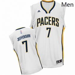 Mens Adidas Indiana Pacers 7 Al Jefferson Swingman White Home NBA Jersey