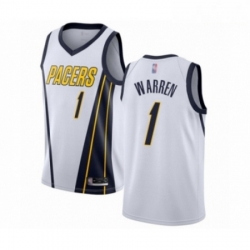 Mens Indiana Pacers 1 TJ Warren White Swingman Jersey Earned Edition 