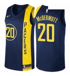 Mens Nike Indiana Pacers 20 Doug McDermott Swingman Navy Blue NBA Jersey City Edition 