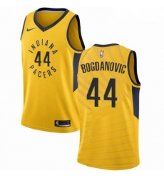 Mens Nike Indiana Pacers 44 Bojan Bogdanovic Authentic Gold NBA Jersey Statement Edition 