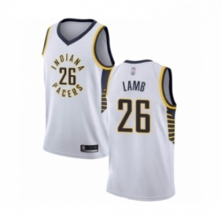 Womens Indiana Pacers 26 Jeremy Lamb Swingman White Basketball Jersey Association Edition 