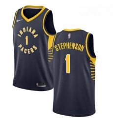 Womens Nike Indiana Pacers 1 Lance Stephenson Swingman Navy Blue Road NBA Jersey Icon Edition 