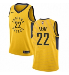 Womens Nike Indiana Pacers 22 T J Leaf Swingman Gold NBA Jersey Statement Edition 