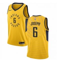 Womens Nike Indiana Pacers 6 Cory Joseph Swingman Gold NBA Jersey Statement Edition 