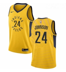 Youth Nike Indiana Pacers 24 Alize Johnson Swingman Gold NBA Jersey Statement Edition 