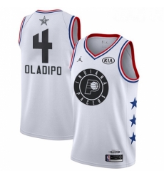 Youth Nike Indiana Pacers 4 Victor Oladipo White NBA Jordan Swingman 2019 All Star Game Jersey 